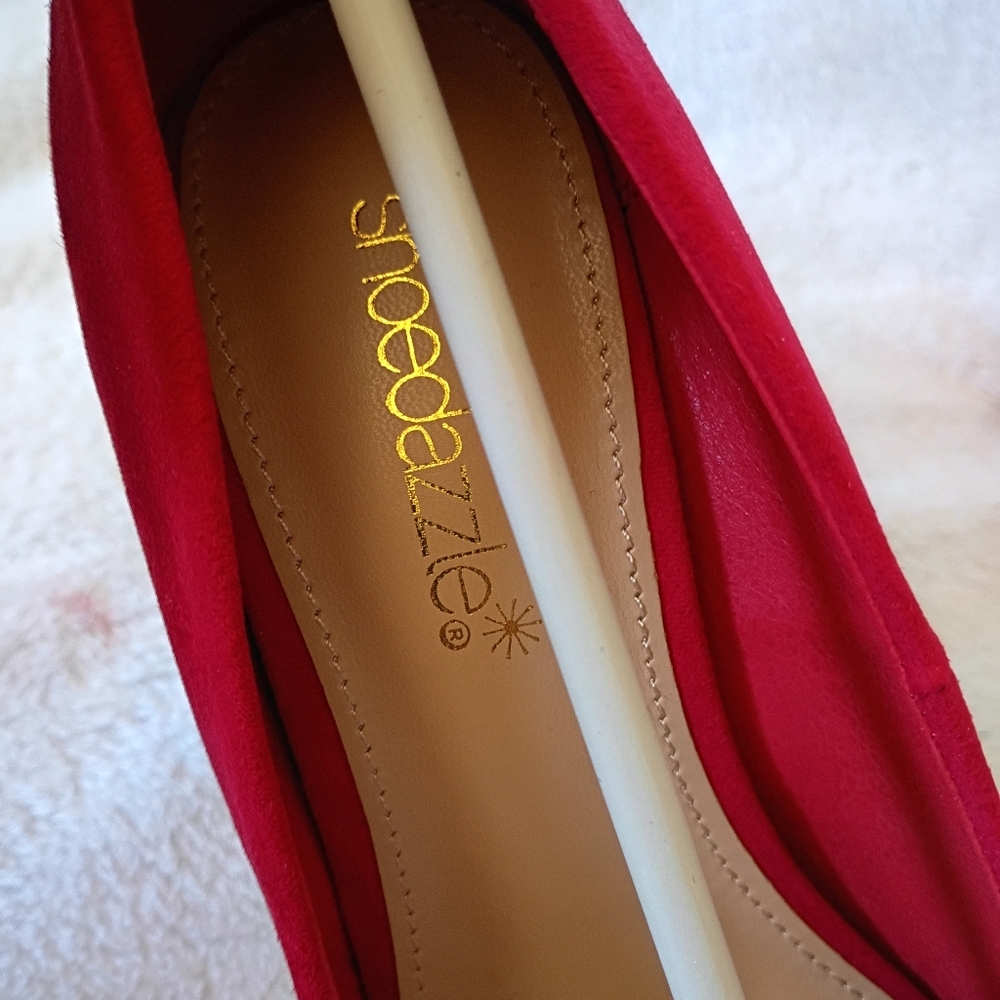 Shoe Dazzle Shoes | Brand New Wilda Wraparound Lace Pump Size 7 Red - Picture 8 of 13